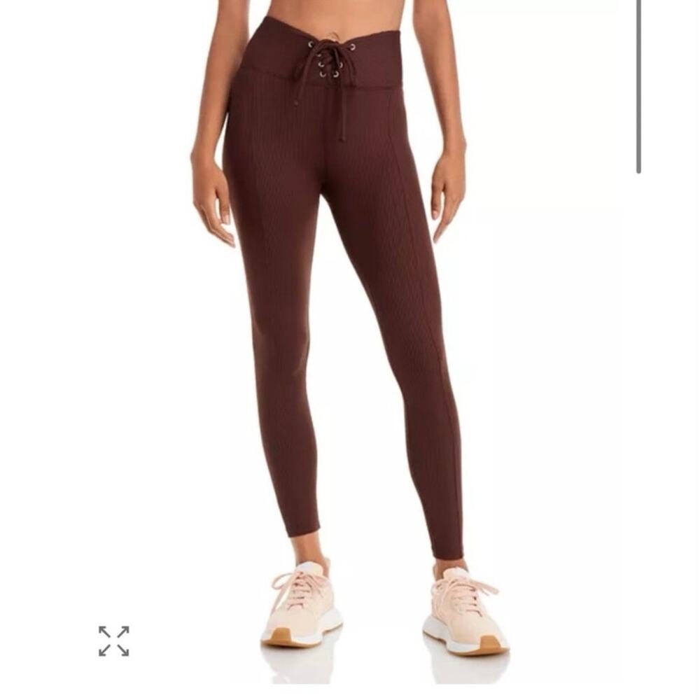 Year of Ours Brown Lace Up Football leggings Size Large